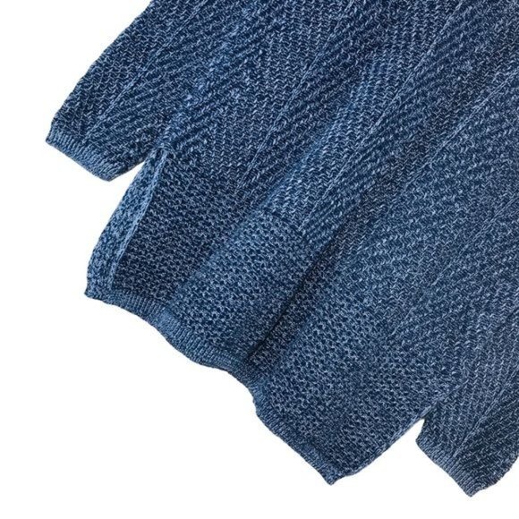 EIGHT EIGHT EIGHT 100% Cotton Marled Knit Sweater Women’s XL Blue Pullover - Picture 3 of 9